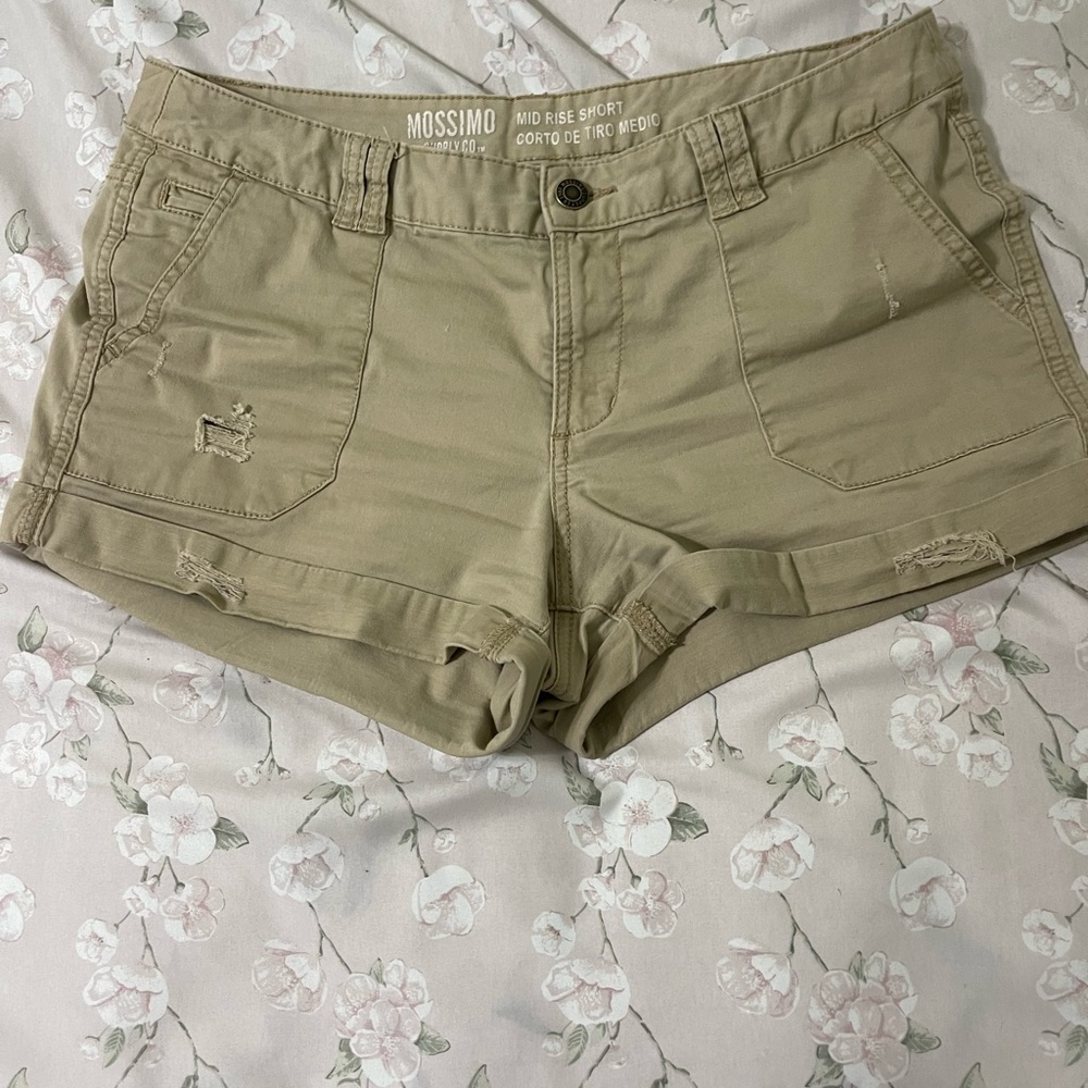 Mossimo Supply Co. Women's Tan Mid Rise Shorts